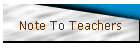 Note To Teachers